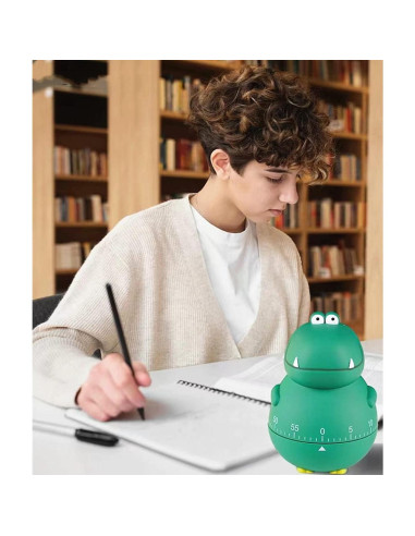 Temporizador de Cocina Mecánico RBRSLALA Dinosaurio Verde