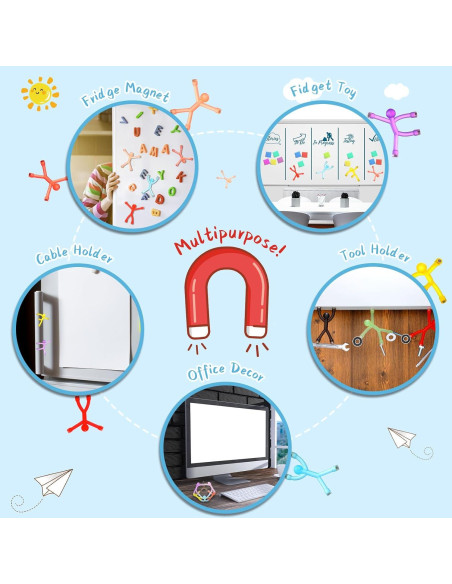 30 Juguetes Magnéticos Coloridos Jerify 7x7cm para Decoración 30 Juguetes Magnéticos Coloridos Jerify 7x7cm para Decoración