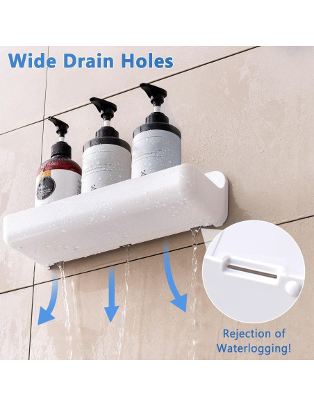 Caddy de Ducha Adhesivo ANRUI 2 Estantes 31.75x4.57cm Blanco