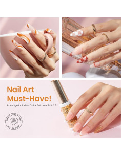 Set de Esmalte de Uñas en Gel Beetles - 6 Colores Artísticos 2