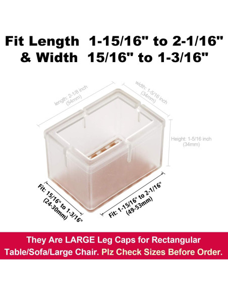 Tapones Protectores para Patas de Silla Anwenk 16 Unidades Tapones Protectores para Patas de Silla Anwenk 16 Unidades