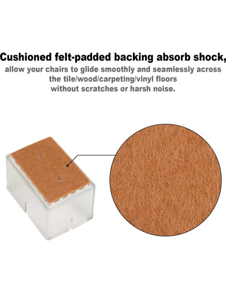 Tapones Protectores para Patas de Silla Anwenk 16 Unidades Tapones Protectores para Patas de Silla Anwenk 16 Unidades