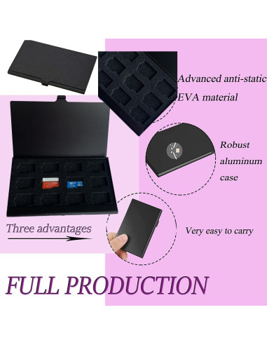 Caja de Aluminio a Prueba de Agua JAKENHAM para 12 Tarjetas Micro SD