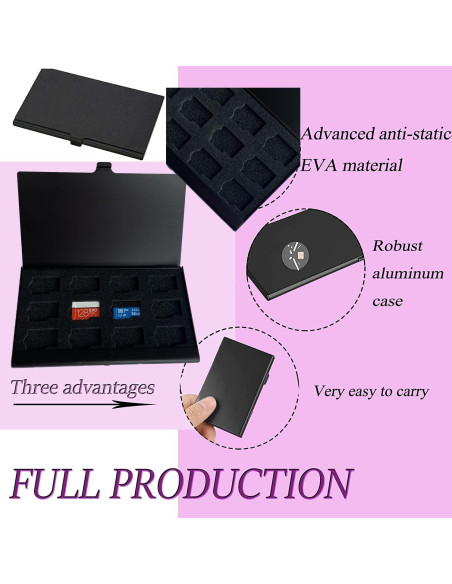 Caja de Aluminio a Prueba de Agua JAKENHAM para 12 Tarjetas Micro SD