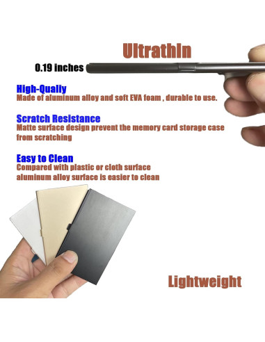 Caja de Aluminio a Prueba de Agua JAKENHAM para 12 Tarjetas Micro SD
