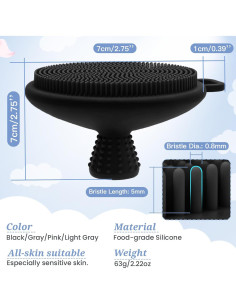 Exfoliador Facial de Silicona GEENOA con Mango Antideslizante 2