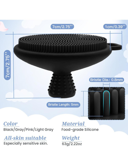 Exfoliador Facial de Silicona GEENOA con Mango Antideslizante