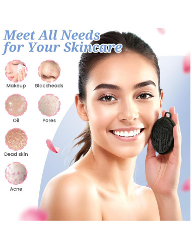 Exfoliador Facial de Silicona GEENOA con Mango Antideslizante