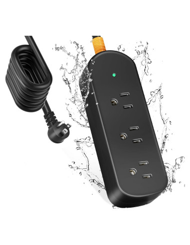 Regleta de Enchufes Impermeable CAKINKON 3 Salidas 1625W