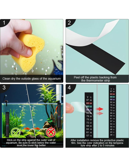 Termómetro Adhesivo para Acuario Kombucha J710654936357 4-36C