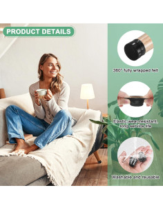 Protectores de Piso para Patas de Sillas M METERXITY 16 Piezas 2
