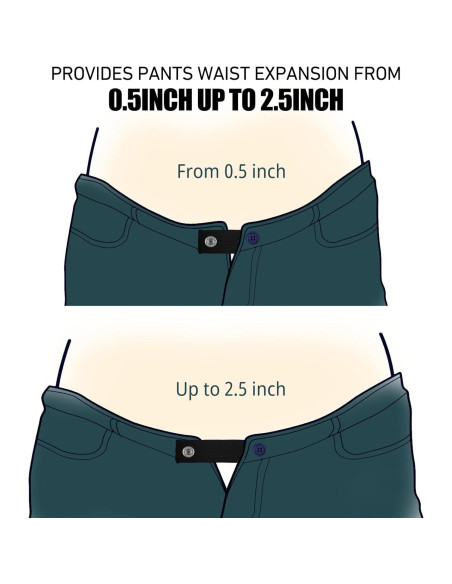 Extensores de Botón para Pantalones YUEBOSUL - 3 Pcs Ajustables