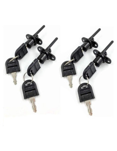 Cerradura de Cajón TBWHL con Llaves - 4 Pcs, 16mm, Negro