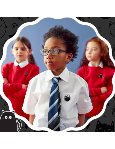 16 Pines de Esmalte Gato Negro Juexica - Accesorios Kawaii