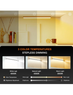 Luces Bajo Gabinete LED Inalámbricas Recargables 20cm Negro 2