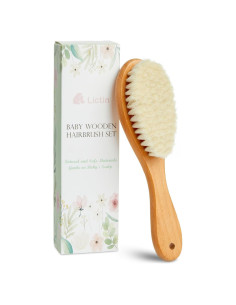 Cepillo para Bebé Lictin de Madera Natural - Suave y Efectivo