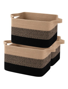 Canasta de Almacenamiento OIAHOMY 3 Piezas 33x25x22cm Algodón