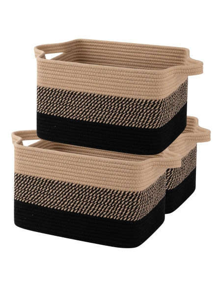 Canasta de Almacenamiento OIAHOMY 3 Piezas 33x25x22cm Algodón