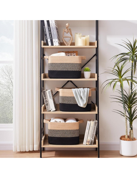 Canasta de Almacenamiento OIAHOMY 3 Piezas 33x25x22cm Algodón