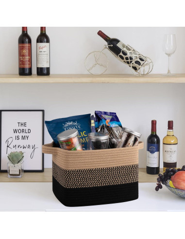 Canasta de Almacenamiento OIAHOMY 3 Piezas 33x25x22cm Algodón