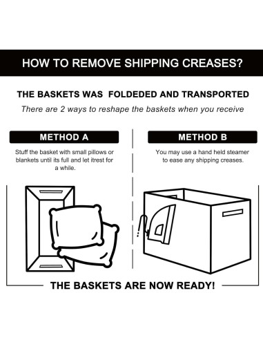 Canasta de Almacenamiento OIAHOMY 3 Piezas 33x25x22cm Algodón