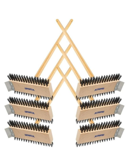 Cepillo y Raspador de Parrilla Sparta 4002600, 76.2 cm, Acero Inoxidable