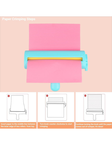 Crimpadora de Papel KW-triO 21.59 cm Cian para Manualidades