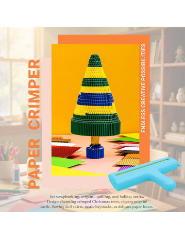 Crimpadora de Papel KW-triO 21.59 cm Cian para Manualidades