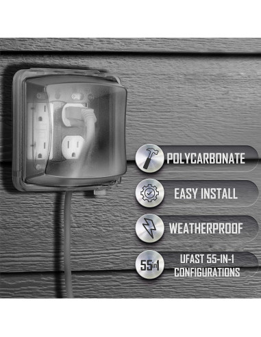 Cubierta a Prueba de Clima TayMac MM2410C 2 Ganglios 14cm