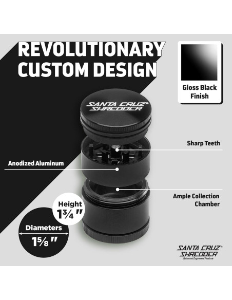 Molinillo de Especias Manual Santa Cruz Shredder Negro 4.3 cm