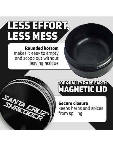 Molinillo de Especias Manual Santa Cruz Shredder Negro 4.3 cm