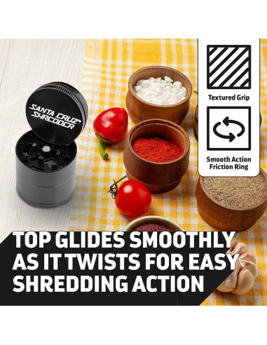 Molinillo de Especias Manual Santa Cruz Shredder Negro 4.3 cm