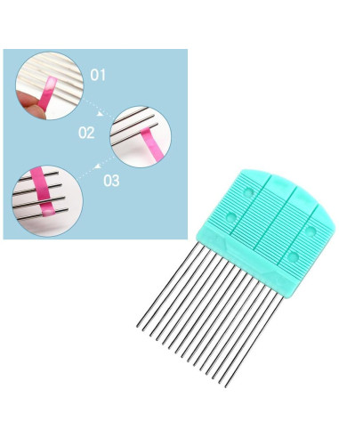 Peine para Quilling de Papel EXCEART Rosa 14.2x8cm