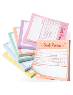 Notas Adhesivas Mini Reseña de Libros L1rabe - 6 Piezas Coloridas