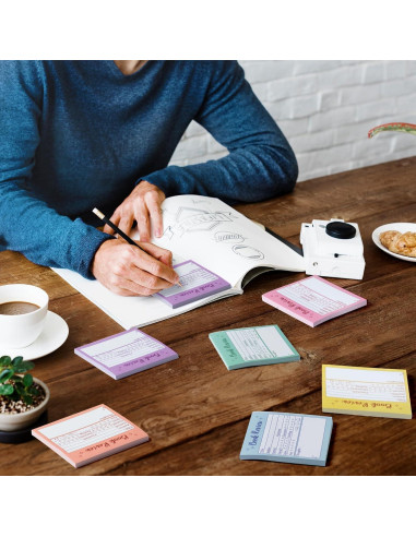 Notas Adhesivas Mini Reseña de Libros L1rabe - 6 Piezas Coloridas