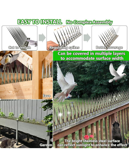 Picos Antiardillas TIQUKDELY 101.6 cm Acero Inoxidable