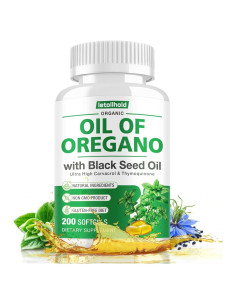 Cápsulas de Aceite de Orégano Orgánico Letollhold 200 Unidades