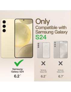 Funda Transparente TPU JETech para Samsung Galaxy S24 6.2" Amarillo 2