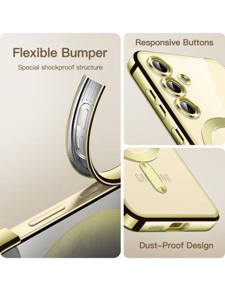 Funda Transparente TPU JETech para Samsung Galaxy S24 6.2" Amarillo