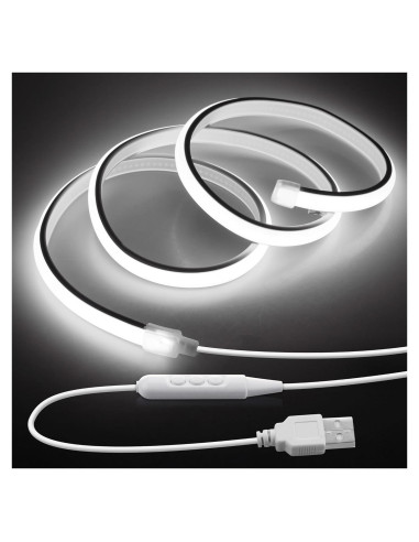 Tira de Luz LED USB 1M Samsion Blanca Fría IP67 Regulable