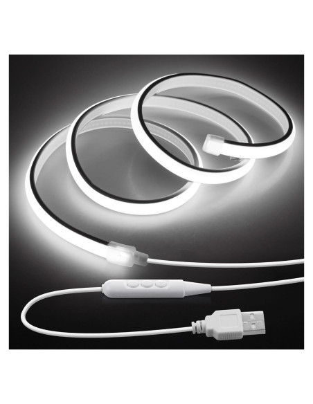Tira de Luz LED USB 1M Samsion Blanca Fría IP67 Regulable