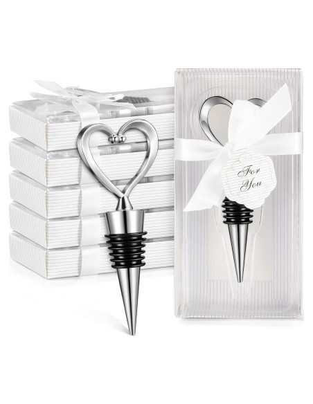 30 Tapones de Vino Corazón Plateado Ferraycle - Clásico