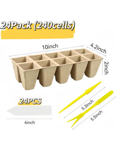 Bandeja de Inicio de Semillas 240 Celdas Sayehuanye Biodegradable 2