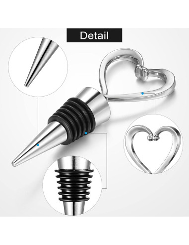 30 Tapones de Vino Corazón Plateado Ferraycle - Clásico