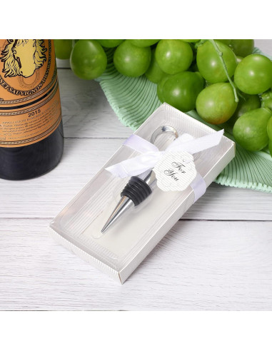 30 Tapones de Vino Corazón Plateado Ferraycle - Clásico