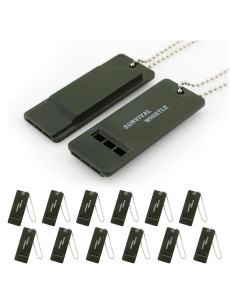 Silbatos de emergencia Z-LEAP 12 unidades plástico verde