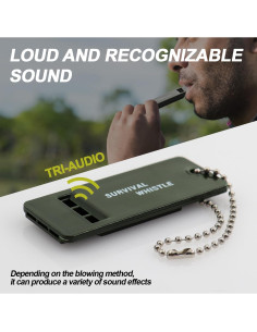 Silbatos de emergencia Z-LEAP 12 unidades plástico verde 2