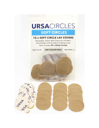 Círculos Suaves URSA para Micrófonos Lavalier - 15 Piezas Beige