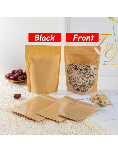 100 Bolsas de Papel Kraft Reutilizables 8.9x14 cm SixWeKit