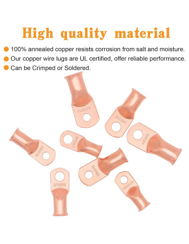 Kit de Conectores de Batería 48PCS Taukealugs AWG 1/0 a 4/0